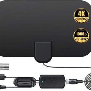 4K対応地デジアンテナ 簡単設置 受信範囲450km 360°全方位受信