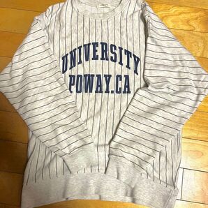 FREAK'S STORE フリークスストア ストライプ トレーナー グレー