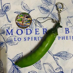 プニプニ野菜ストラップ さやえんどう キーホルダー ストラップ