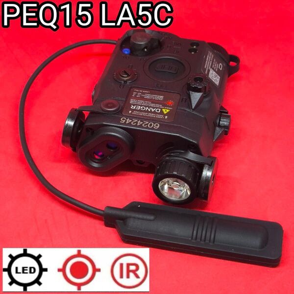 AN/PEQ-15 LA5Cタイプ BK エイミングデバイス(レッドレーザー)