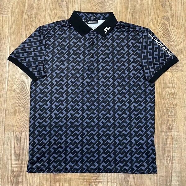 新品 J.LINDEBERG ゴルフ 半袖ポロシャツ ブラック XXL メンズ ジェイリンドバーグ