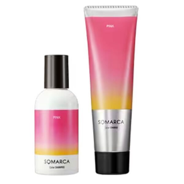 新品未使用 ソマルカ カラーシャンプー150ml カラーチャージトリートメント130g ピンク