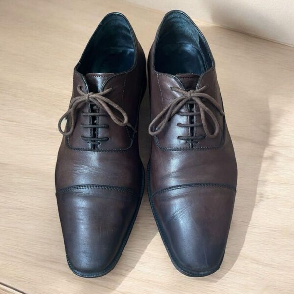 ISETAN MEN’S イセタンメンズ イタリア製 レザー ビジネス シューズ 40 ダークブラウン