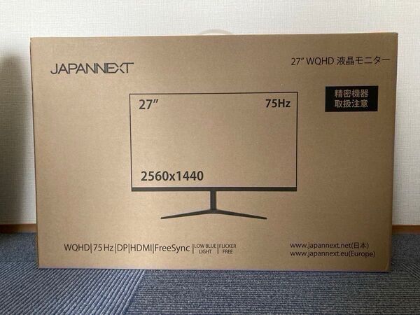 JAPANNEXT モニター ディスプレイ 27インチ WQHD IPS系 JN-IPS27WQHDR 中古