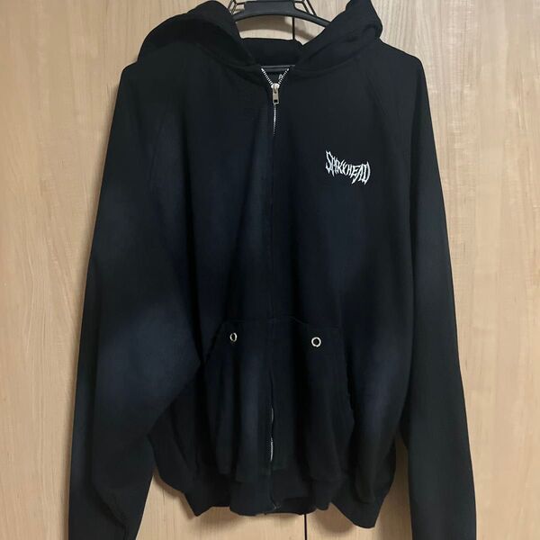 パーカー 黒 ジップパーカー ブラック ジップアップパーカー アリュール