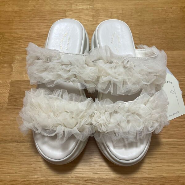 しまむら 辻希美 厚底サンダル LLサイズ アンジェシャルム