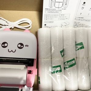 ピンク1台【シールロール10本セット】サーマルプリンター スマホプリンター ハンディープリンター ミニプリンター おもちゃプリンタ