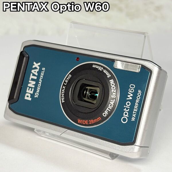 PENTAX ペンタックス Optio W60 ブルー オールドコンデジジャンク コンパクトデジタルカメラ デジタルカメラ