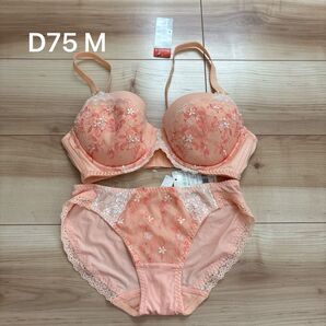 Triumph ブラジャー&ショーツセット D75/M サーモンピンク