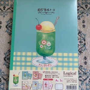 【新品未開封】ナカバヤシ 古川紙工 ロジカルノート スイーツ喫茶 レトロ 5冊