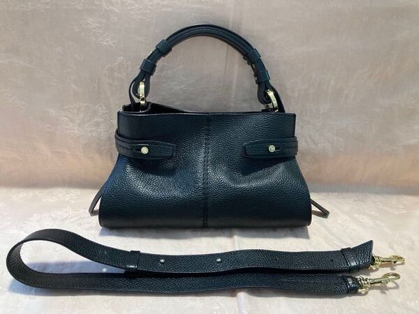LORISTELLA ロリステッラ 2602 ハンドバッグ ショルダーバッグ 黒 レザー 2way