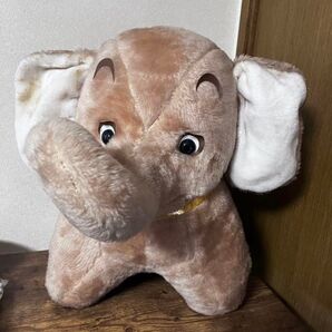 【5/下旬処分】【昭和レトロ/当時物】眉毛があるゾウ/象/ぞう ダンボ 巨大ぬいぐるみ
