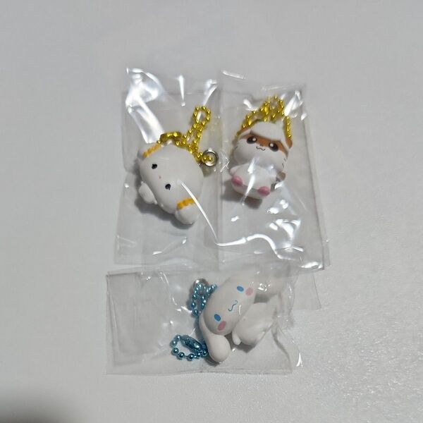【新品】Sanrio サンリオキャラクターズ マスコット&グミ 3点セット こぎみゅん シナモン クリリン キーホルダー 食玩
