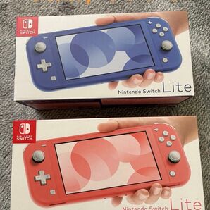 【新品/未開封品】ニンテンドースイッチライト Nintendo Switch Lite コーラル&ブルー 2台セット