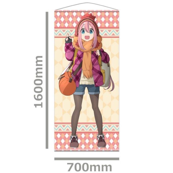 【未開封】ゆるキャン△ ほぼ等身大タペストリー 各務原なでしこ