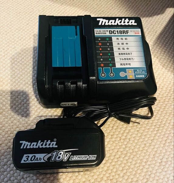 マキタ 純正品 18V 3A バッテリー 充電回数8回 充電器セット