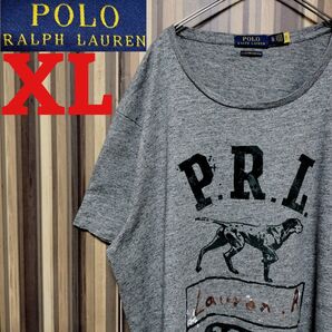 【POLO RALPH LAUREN】ポロラルフローレン ヴィンテージ加工 プリント Tシャツ XL