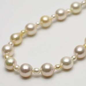 アコヤ真珠パールネックレス 8.0-9.0/3.5-4.0mm マルチカラー