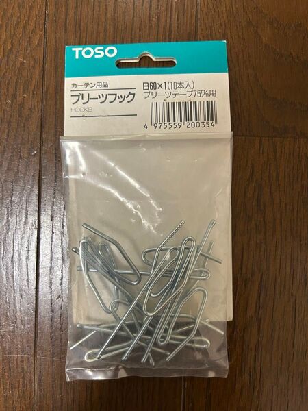 TOSO カーテン用品 プリーツフック 75mm用 10本入