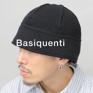 Basiquenti ニット セーラーハット ドローコードアジャスター付き ブラック