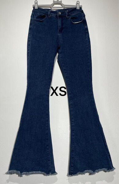 GRL フレアデニム XS(SS)サイズ ブーツカット 足長効果 美シルエット ジーンズ