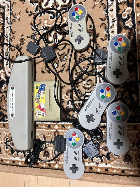 SFC スーパーマルチタップ スーパーファミコン ボンバーマン5 コントローラー ソフト