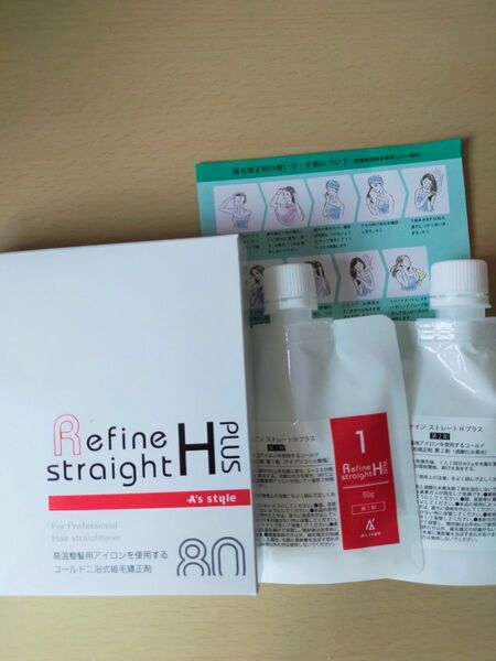 縮毛矯正 リファイン ストレートHプラス 各80g×1セット セルフ 医薬部外品