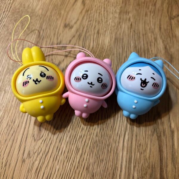 値下げ【3個セット】ちいかわ おきがえパジャママスコット ガチャ ハチワレ ウサギ