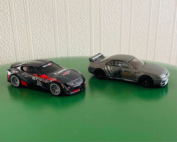 ホットウィール 2台セット スカイラインGTR スープラ ミニカー フィギュア