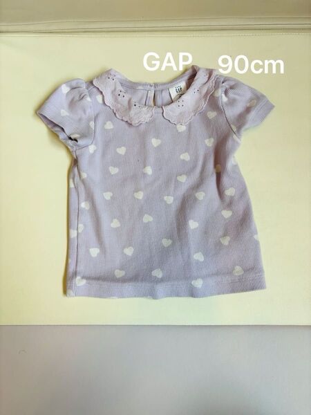 GAP ギャップ ベビー服 半袖トップス ハート柄 ラベンダー 90cm