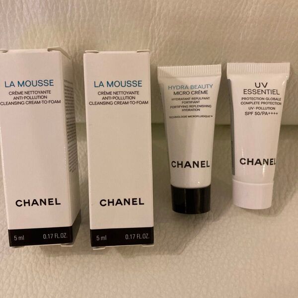 CHANEL シャネル 洗顔フォーム&UV&マイクロクリームそれぞれ5ml(新品)