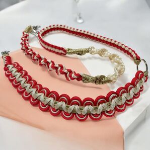 カラー変更可能 パラコード スマホショルダーストラップ 赤