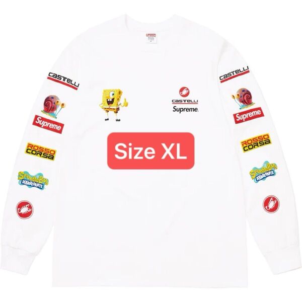 Supreme x SpongeBob Castelli Racing L/S Tee "White"