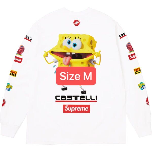 Supreme x SpongeBob Castelli Racing L/S Tee "White"