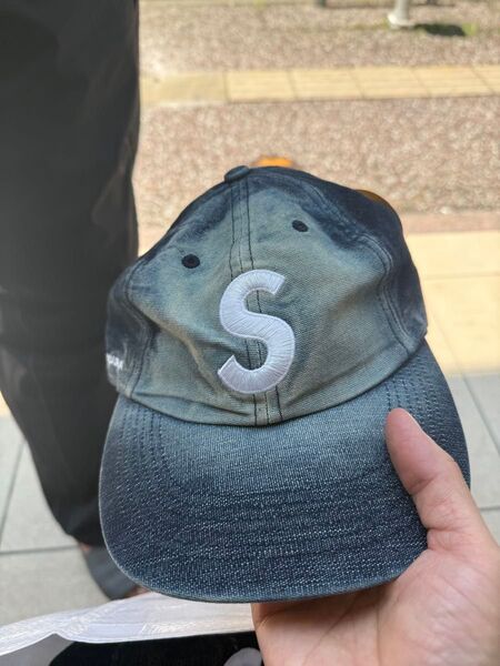 Supreme Cordura Denim S Logo 6-Panel "Bleached Indigo"