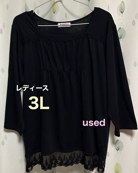 レディース 大きいサイズ トップス★size 3L★used カットソー お値下げ♪