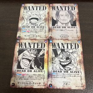 ワンピースカード ルフィ シャンクス ティーチ バギー 四皇 手配書 sp