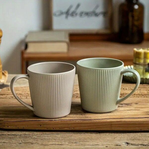 リブデザイン 耐熱 セラミック製 コーヒーカップ コーヒーマグ 2個ペアセット ギフト プレゼント994297