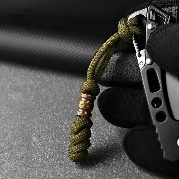 ポリステル製 シンプルデザイン 真鍮EDC キーチェーン 鍵 アクセサリー スマート管理 お洒落 無骨 メンズ511393