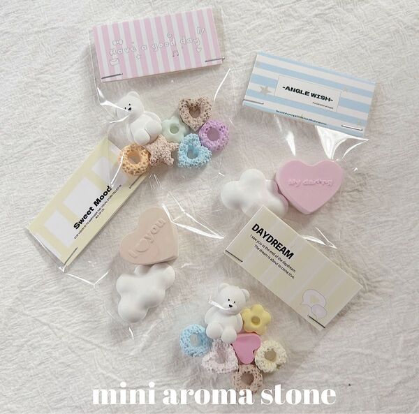ハンドメイド ミニアロマストーン プチギフト プレゼント くまちゃん aroma インテリア 韓国インテリア