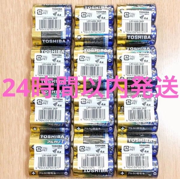 24本 東芝 単2形 アルカリ乾電池 単ニ形 TOSHIBA 単2電池