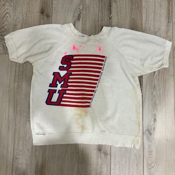 【ヴィンテージ】70s Champion バータグ後期 半袖スウェットボロ アメリカ製 M