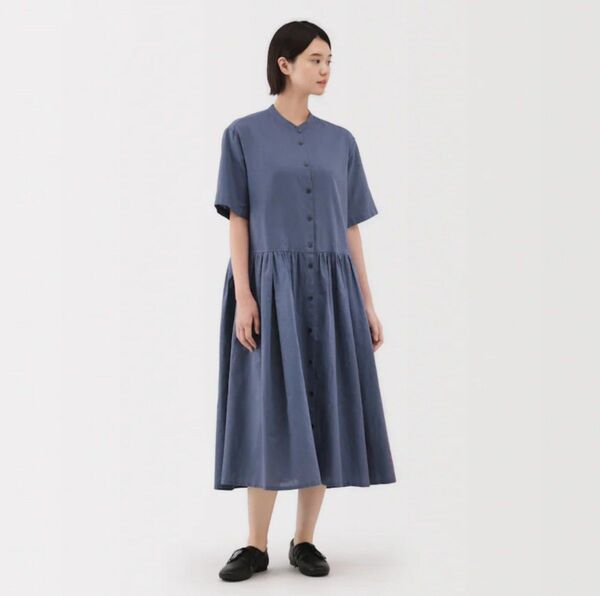 無印良品 ヘンプコットン半袖ワンピース