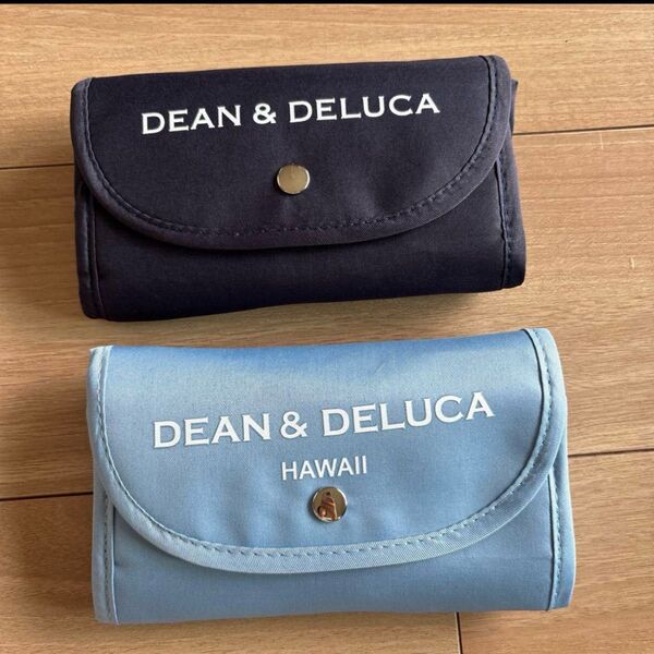 新品DEAN & DELUCA エコバッグ トートバッグ 水色&ネイビー