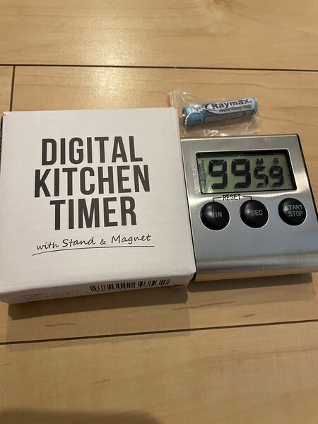 キッチンタイマー 立てかけ&マグネットが裏に付いてます☆取り扱い説明書付