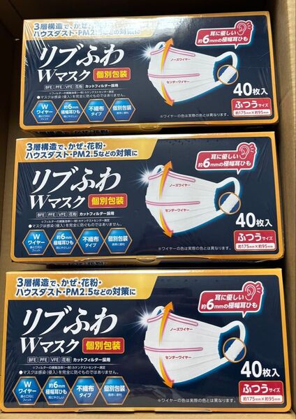 リブふわWマスク 個別包装 普通サイズ