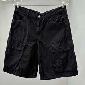 h&m 膝丈 ハーフパンツ ポケット付き 黒 ブラック