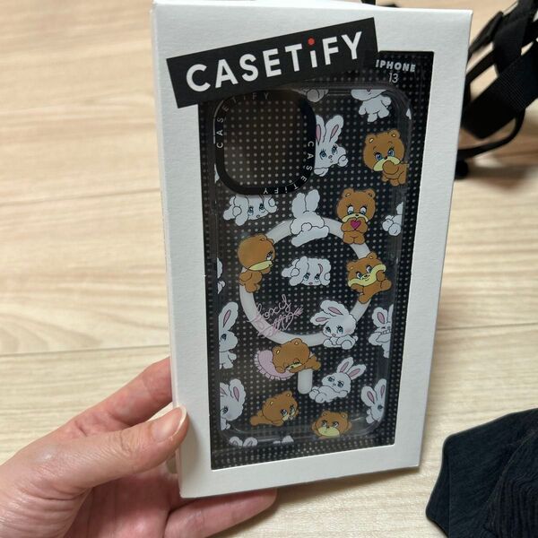 CASETiFY iPhone13 スマホケース クリア うさちゃん くまちゃん