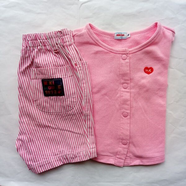 ミキハウス カーディガン ズボン パンツ 女の子 70 80 90キッズ 子供服 ショートパンツ