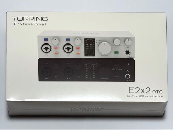 新品 Topping E2x2 OTG ブラック 未開封 USB オーディオインターフェース 高性能マイクアンプ 配信 ギター